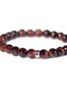 Bracelet il de taureau Perles rondes 8 mm Poignet large 3