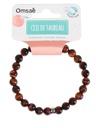 Bracelet il de taureau Perles rondes 8 mm Poignet large 4