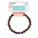 Bracelet il de taureau Perles rondes 8 mm Poignet large 8