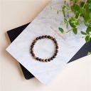 Bracelet il de Taureau, il de faucon, il de tigre Perles rondes 8 mm Poignet large 5