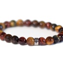 Bracelet il de Taureau, il de faucon, il de tigre Perles rondes 8 mm Poignet large 7