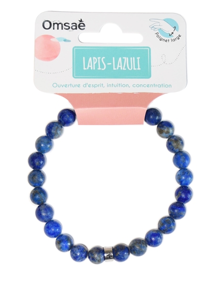 Bracelet Lapis-Lazuli Perles rondes 8 mm Poignet large 4