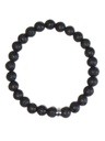 Bracelet Pierre de lave Perles rondes 8 mm Poignet large 2
