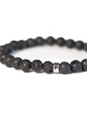 Bracelet Pierre de lave Perles rondes 8 mm Poignet large 3
