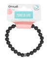 Bracelet Pierre de lave Perles rondes 8 mm Poignet large 4
