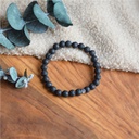 Bracelet Pierre de lave Perles rondes 8 mm Poignet large 5