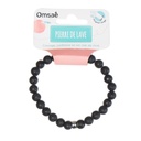 Bracelet Pierre de lave Perles rondes 8 mm Poignet large 8