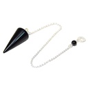 Pendule Cône Lisse en Obsidienne noire 6