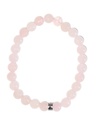 Bracelet Quartz Rose Perles rondes 8 mm Poignet large 2