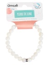 Bracelet Pierre de lune Perles rondes 8 mm Poignet large 4