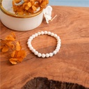 Bracelet Pierre de lune Perles rondes 8 mm Poignet large 5