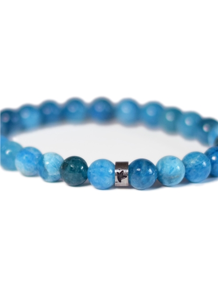 Bracelet Apatite Perles rondes 8 mm Poignet large 3
