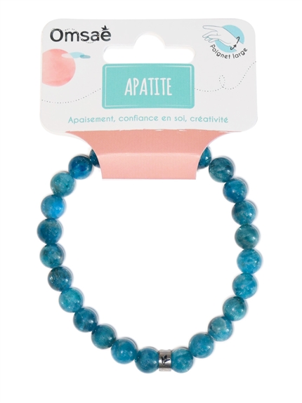 Bracelet Apatite Perles rondes 8 mm Poignet large 4