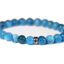 Bracelet Apatite Perles rondes 8 mm Poignet large 7