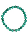 Bracelet Malachite Perles rondes 8 mm Poignet large 2