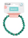 Bracelet Malachite Perles rondes 8 mm Poignet large 4