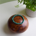 Bracelet Malachite Perles rondes 8 mm Poignet large 5