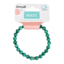Bracelet Malachite Perles rondes 8 mm Poignet large 8