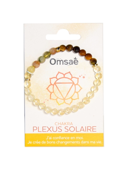 Bracelet Chakra Plexus solaire Perles rondes 6 mm 3