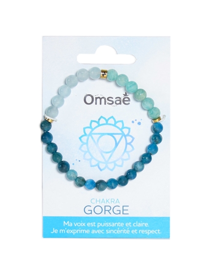Bracelet Chakra de la Gorge Perles rondes 6 mm 3
