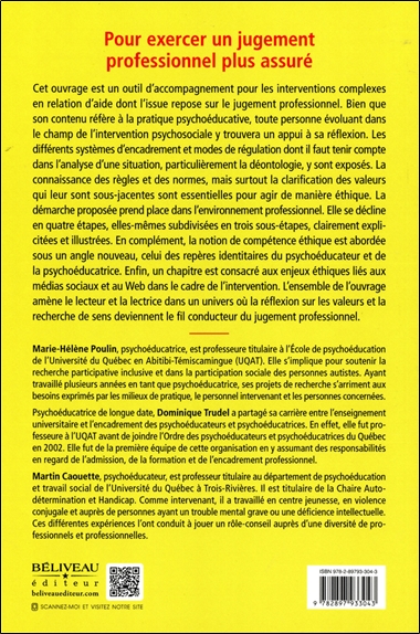 Analyse d'un enjeu éthique en psychoéducation - Pour une conduite compétente 2