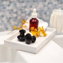 Gua sha Mushrooms en Obsidienne Noire Assortiment de 2 6