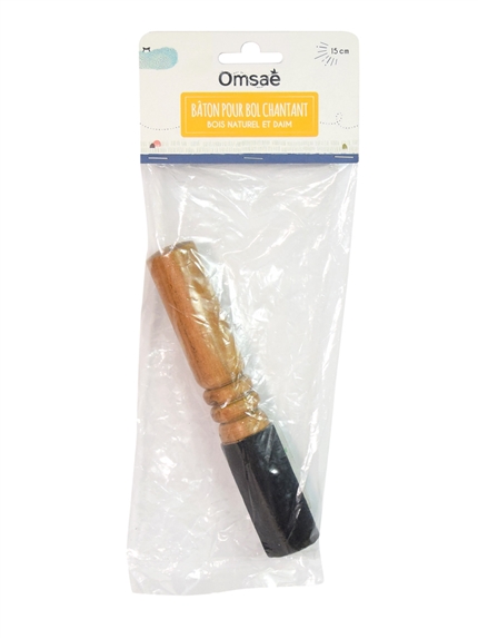 Bâton pour Bol Chantant Bois et Daim 15 cm 3