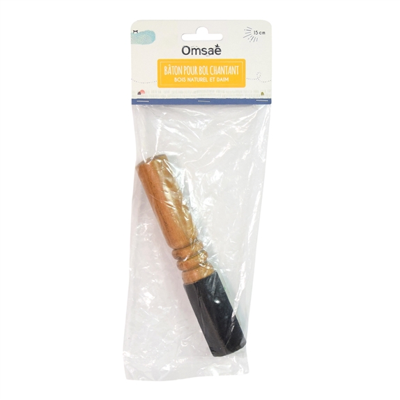 Bâton pour Bol Chantant Bois et Daim 15 cm 6