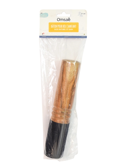 Bâton pour Bol Chantant Bois et Daim 21 cm 3