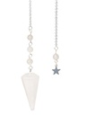 Pendule Hexagonal en Cristal de roche et charm Etoile 2
