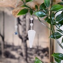 Pendule Hexagonal en Cristal de roche et charm Etoile 7