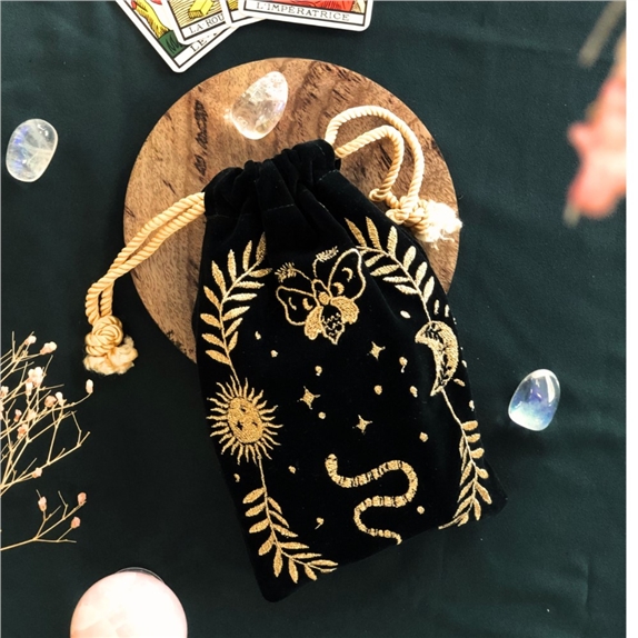 Bourse pour Cartes de Tarot Verte 5