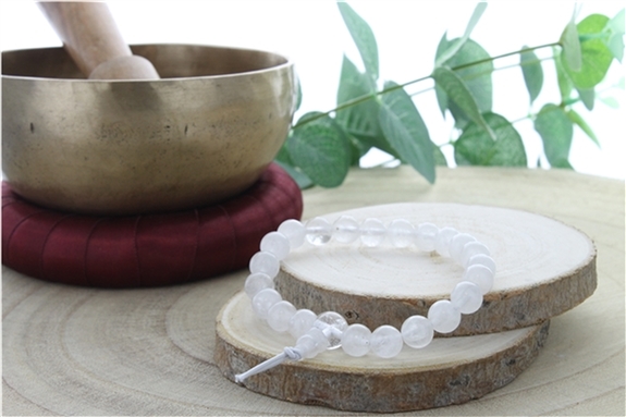 Bracelet Mala en Cristal de Roche