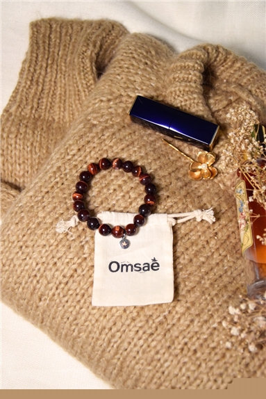 Bracelet Oeil de Taureau Perles rondes 10 mm