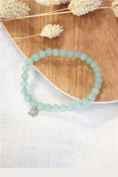 Bracelet Aventurine Verte Perles rondes 6 mm