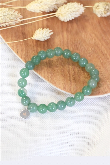 Bracelet Aventurine Verte Perles rondes 8 mm