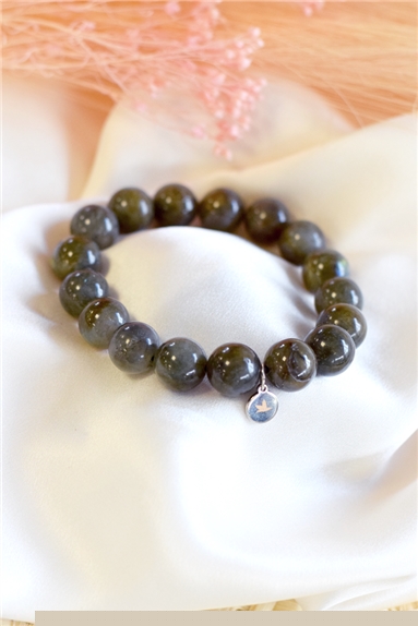 Bracelet Labradorite Perles rondes 12 mm