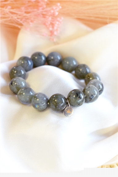 Bracelet Labradorite Perles rondes 14 mm