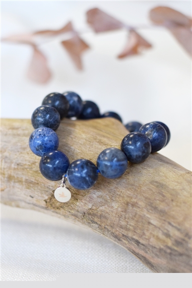 Bracelet Sodalite Perles rondes 14 mm