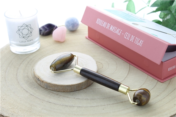 Rouleau de Massage en Oeil de Tigre