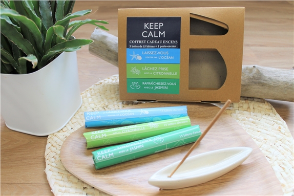 Coffret Encens Keep Calm Respiration et Purification 3 Fragrances