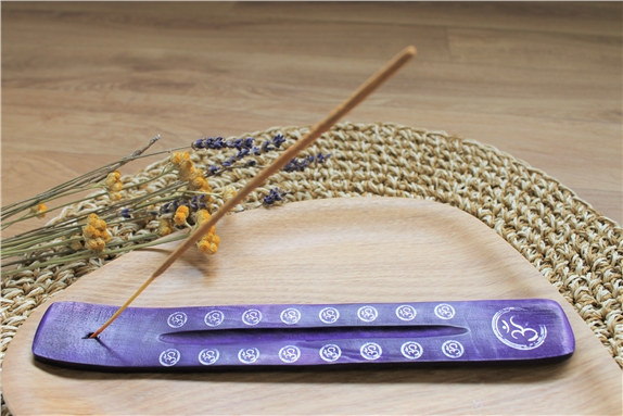 Porte-encens Bâton Chakra Couronne en Bois de manguier