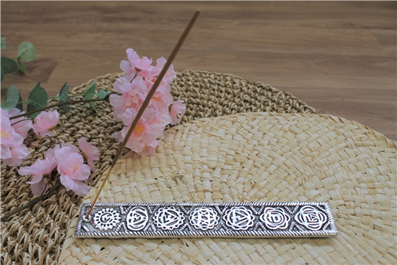 Porte-encens Bâton en Métal Motif 7 Chakras