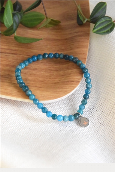 Bracelet Apatite Perles Rondes 4 mm