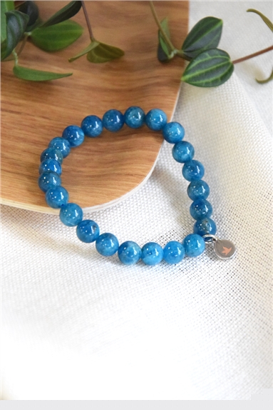 Bracelet Apatite Perles Rondes 8 mm