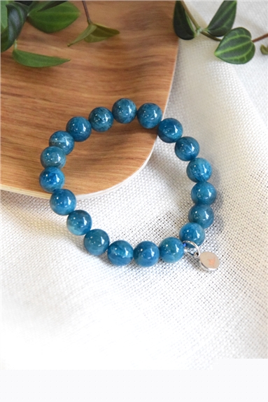 Bracelet Apatite Perles Rondes 10 mm