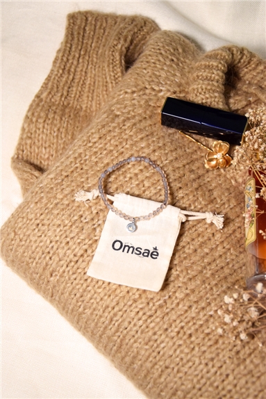 Bracelet Calcédoine Grise Perles Rondes 4 mm