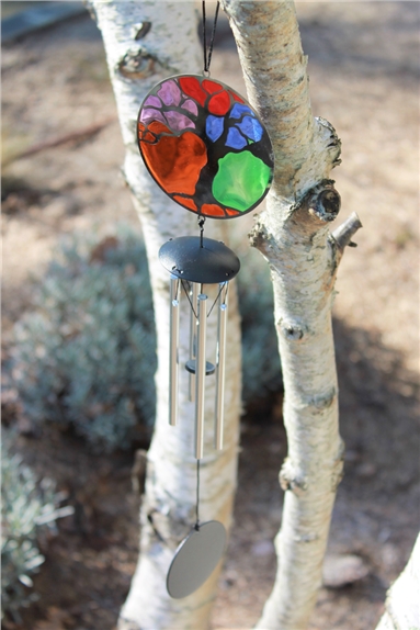 [3660341698273] Carillon à vent Attrape-soleil Arbre de vie 46 cm