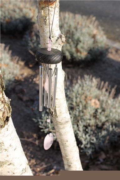 Carillon à vent Quartz Rose 33 cm