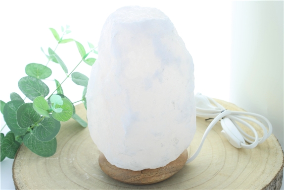 Lampe en Cristal de Sel Blanc 2 à 3 kg